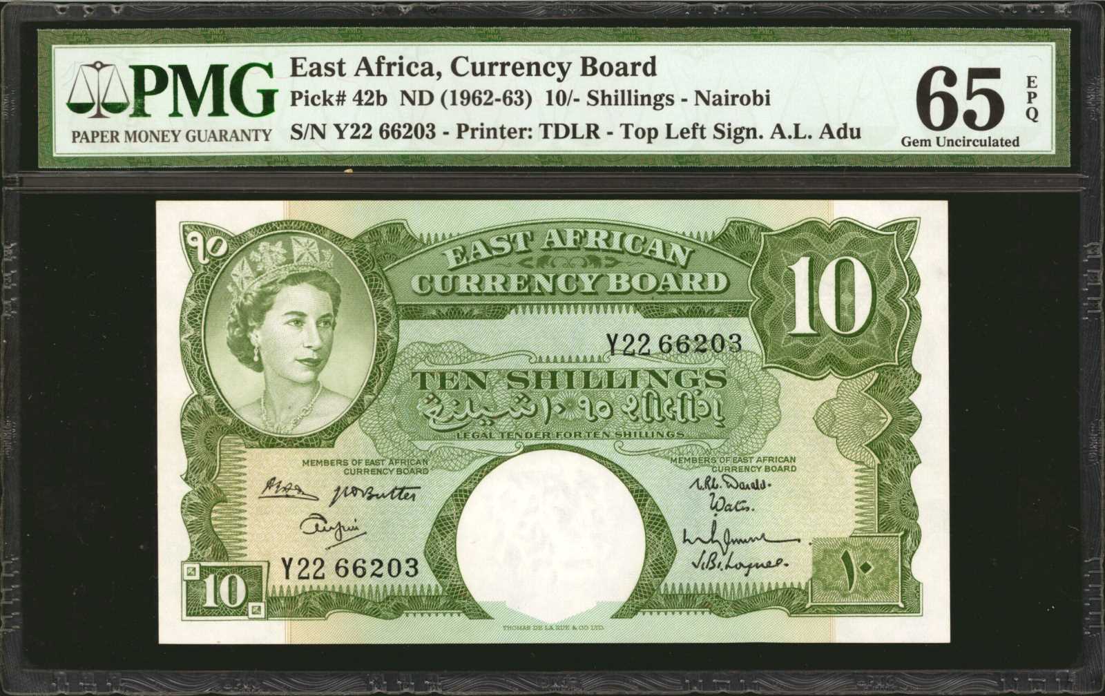 image for: East Africa  10 shillings(B228c)