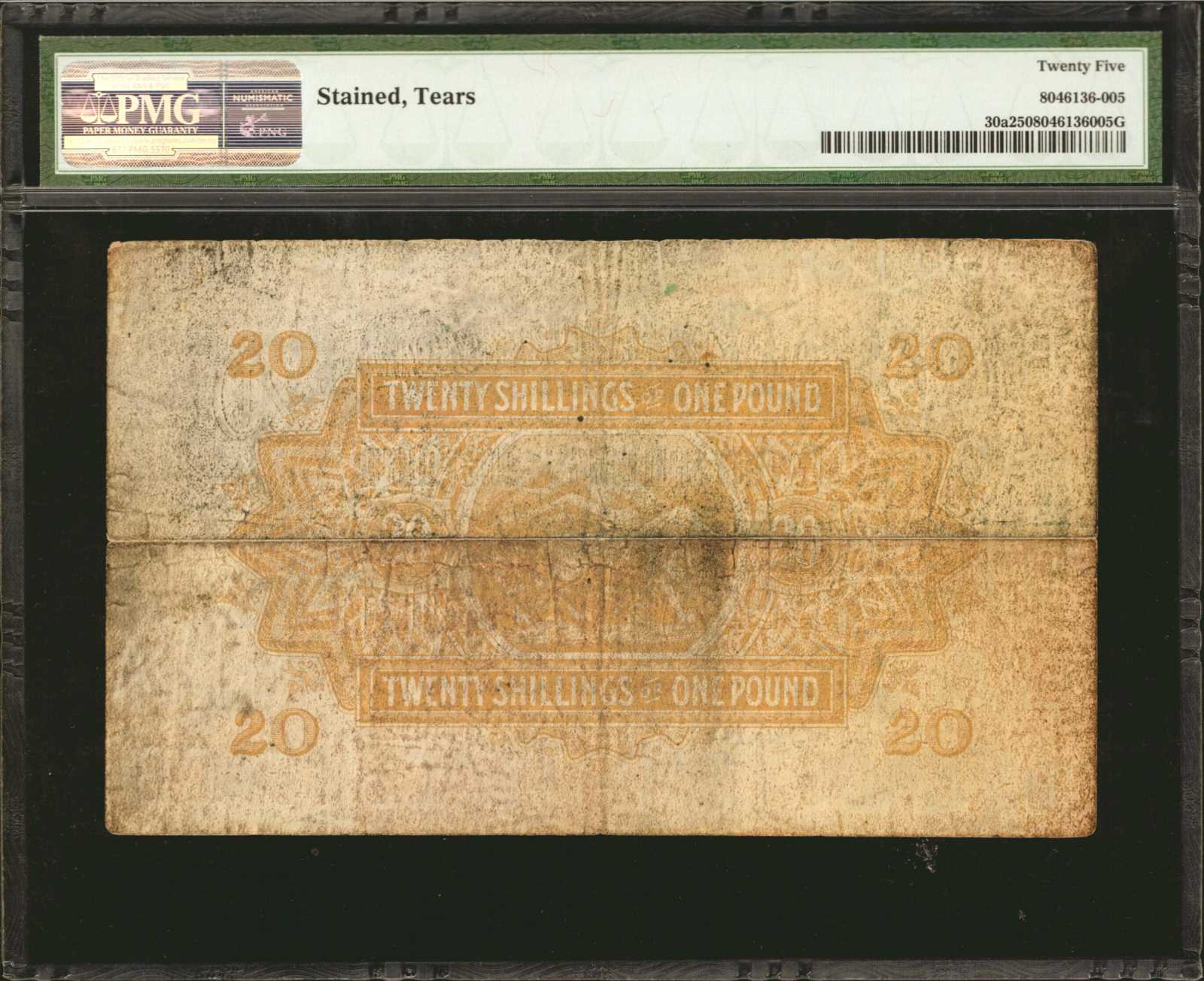 image for: East Africa  20 shillings = 1 pound(B219g)