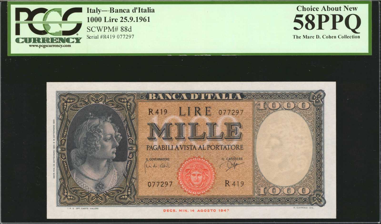 image for: Italy  1,000 lire(B441e)