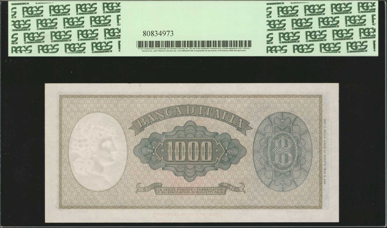 image for: Italy  1,000 lire(B441e)