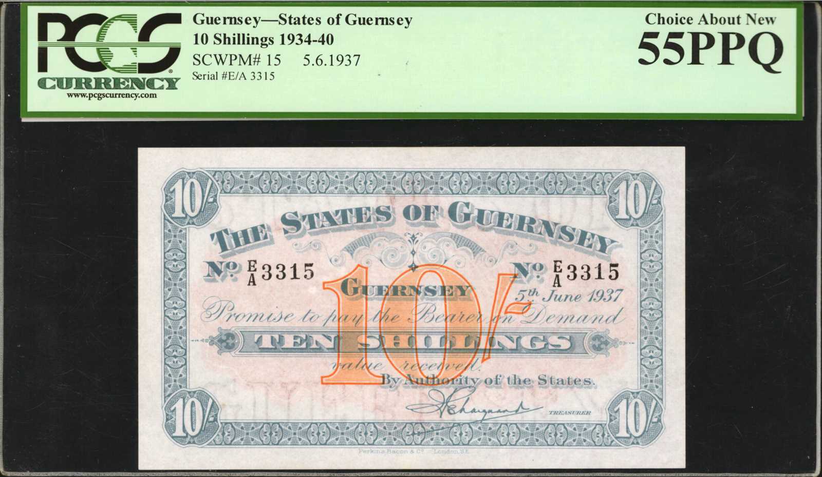 image for: Guernsey  10 shillings (B125b)