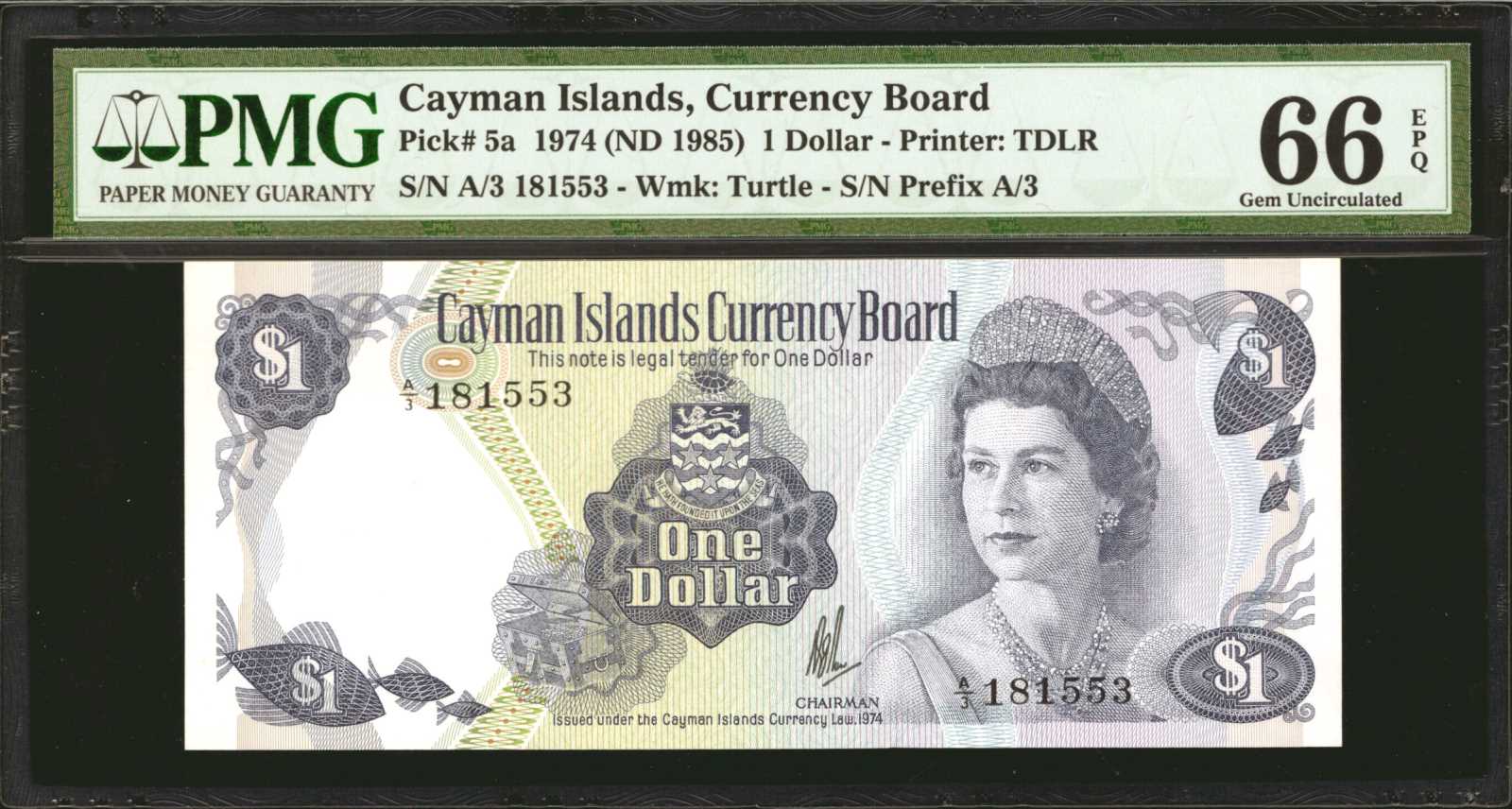 image for: Cayman Islands  1 dollar (B105as)