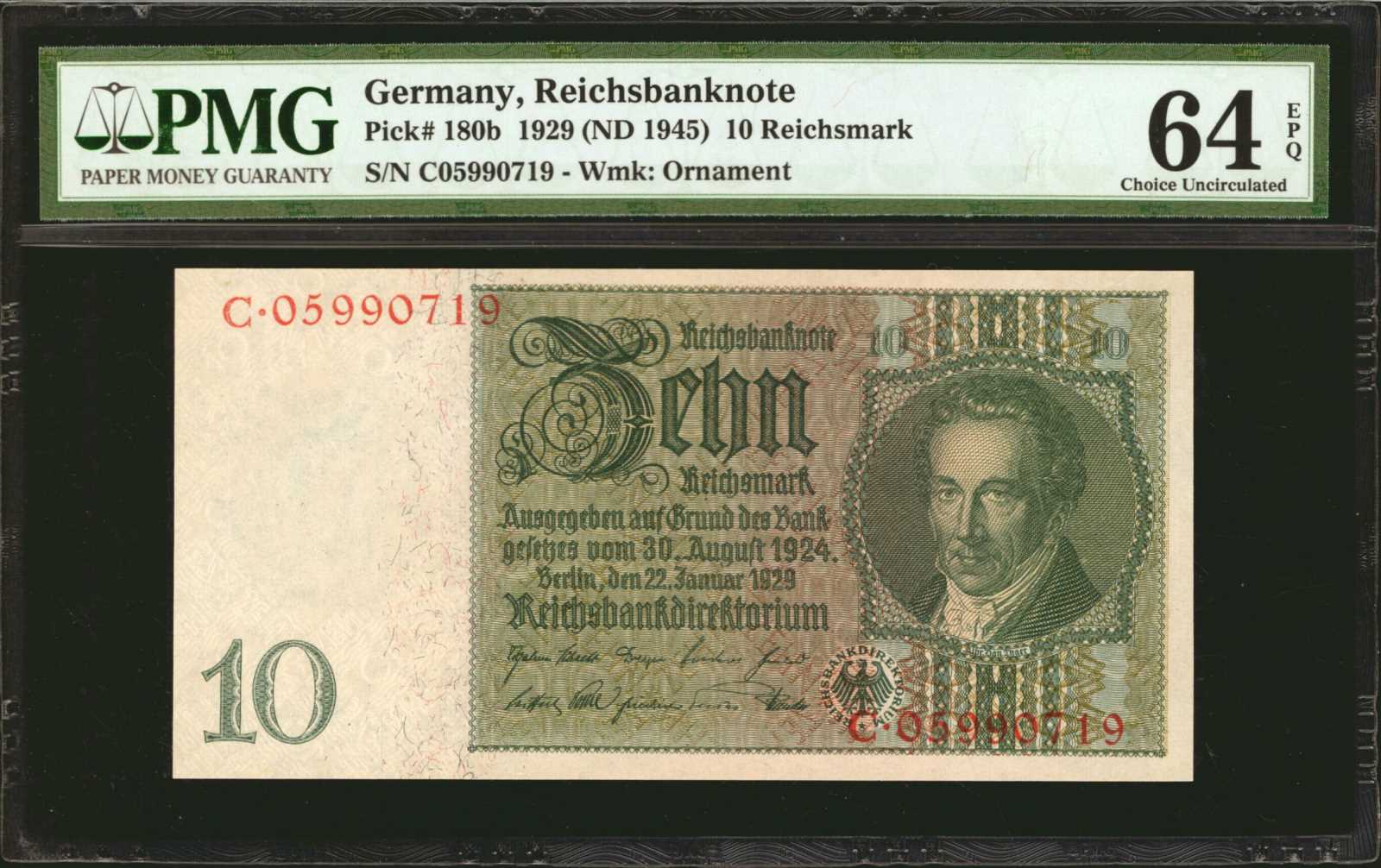 image for: Germany  10 reichsmark (B318a3)