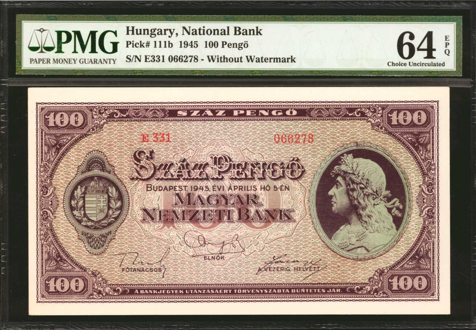 image for: Hungary  100 peng?(B525as2)