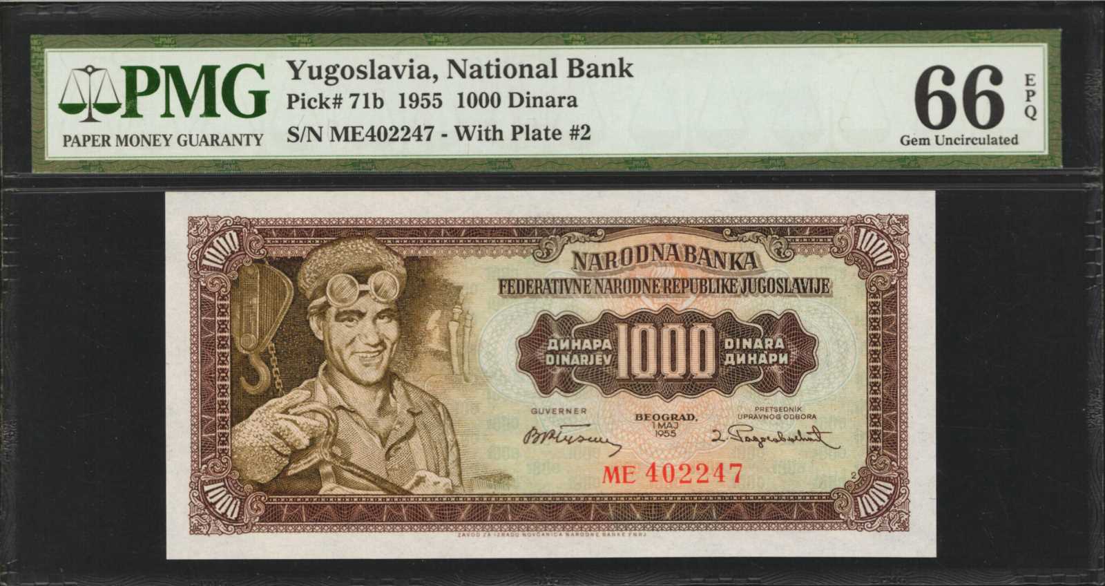 image for: Yugoslavia  1,000 dinara (dinars) (B326b)