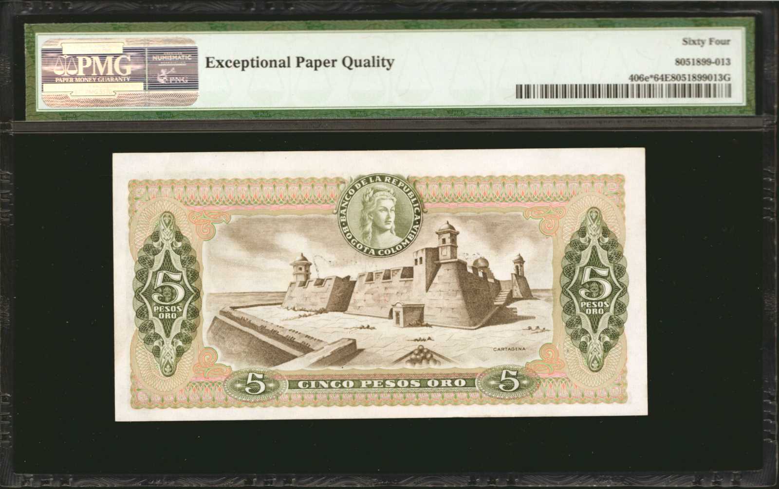 image for: Colombia  5 pesos oro(B949a)