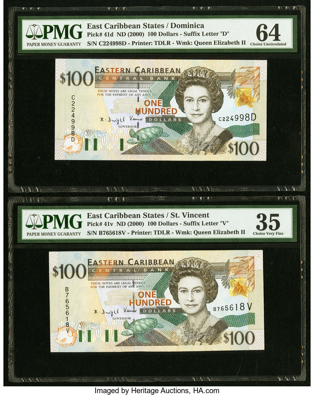 image for: East Caribbean States  100 dollars (B225l)