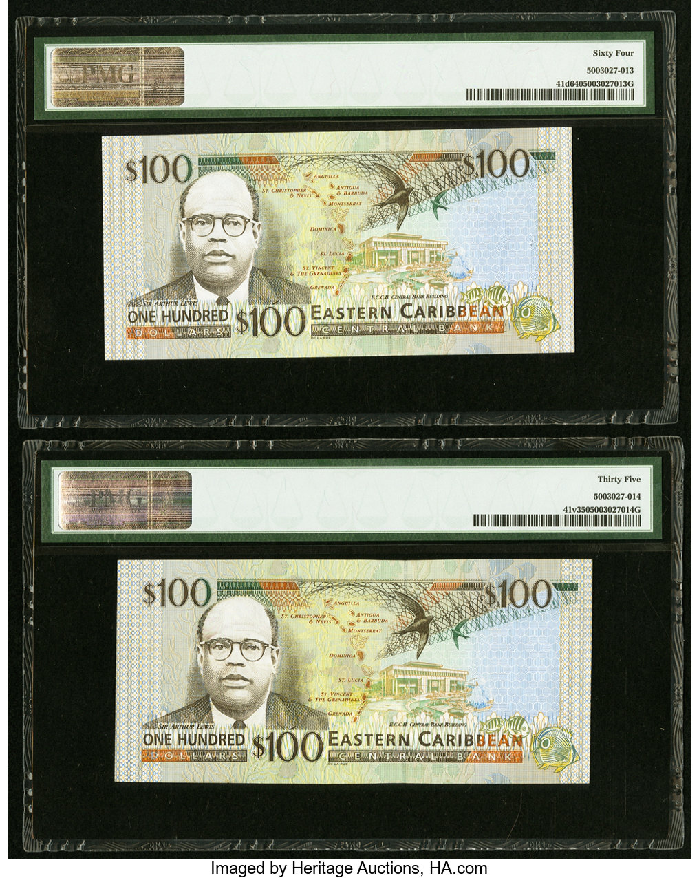 image for: East Caribbean States  100 dollars (B225g)