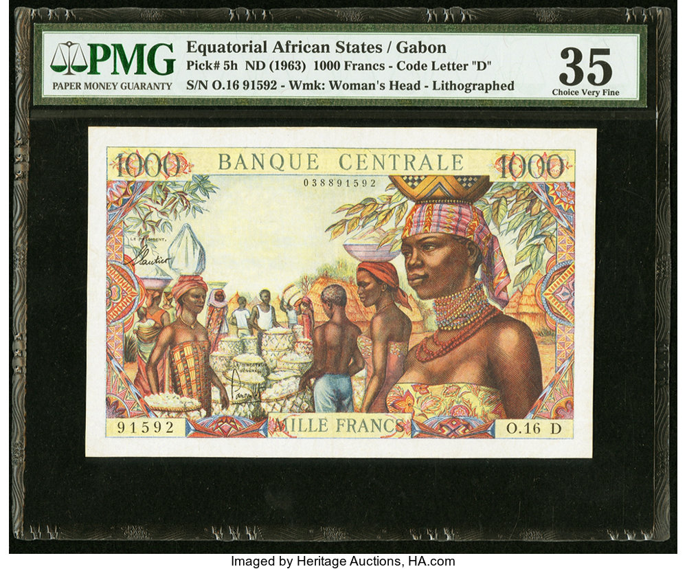 image for: Equatorial African States  1,000 francs(B203f)