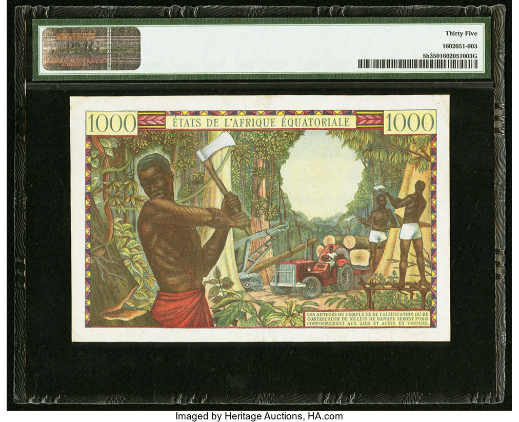image for: Equatorial African States  1,000 francs(B203a)