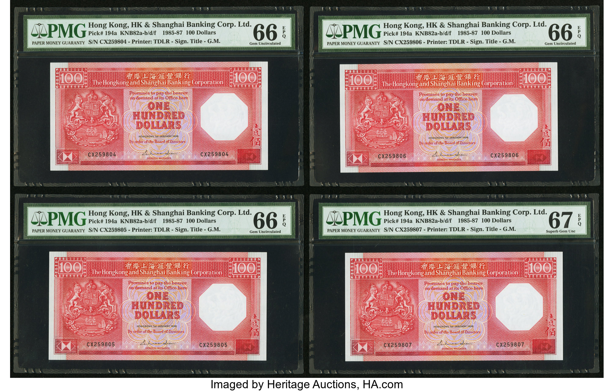 image for: Hong Kong  100 dollars (B676d)