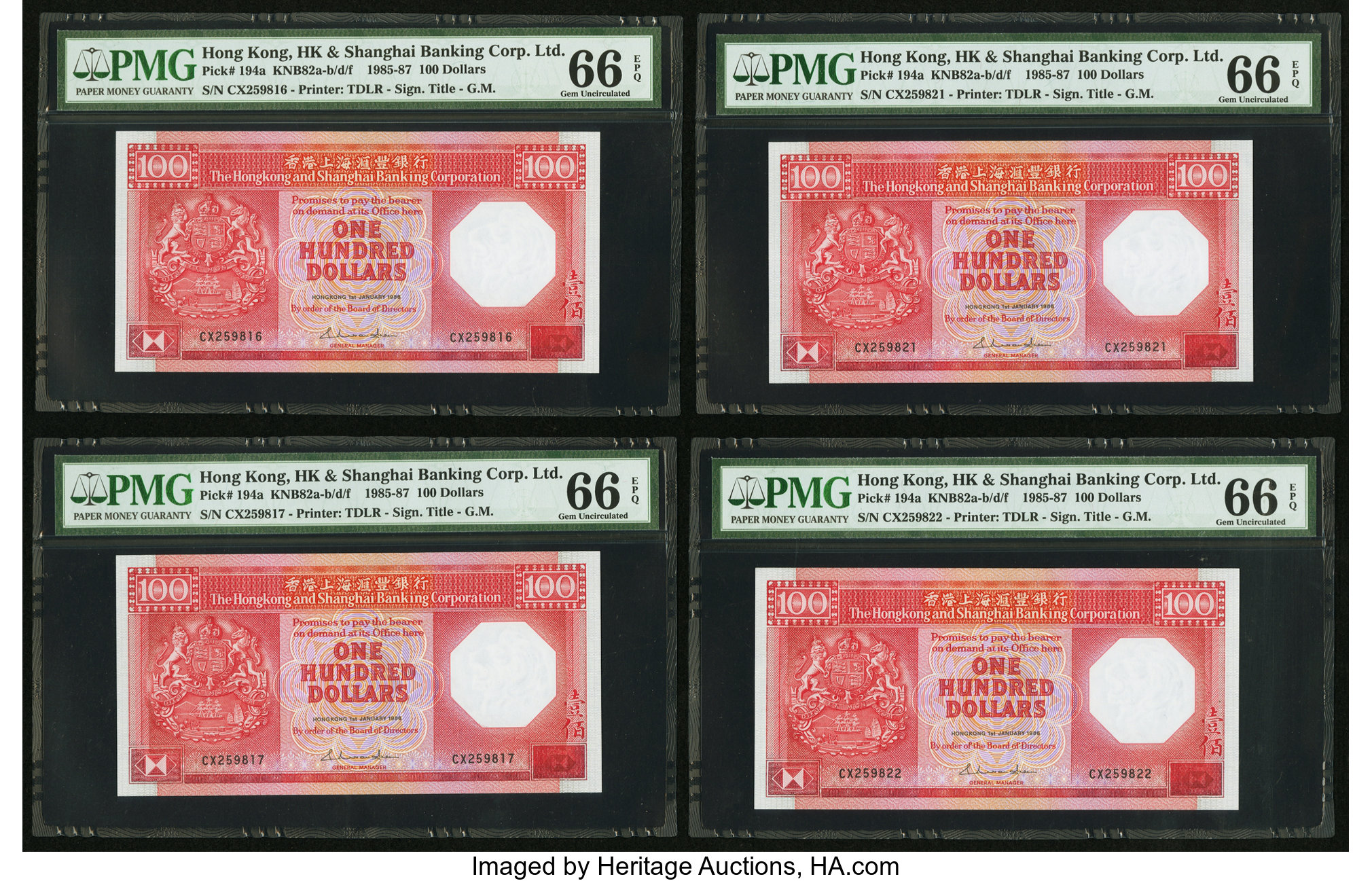 image for: Hong Kong  100 dollars (B676a)