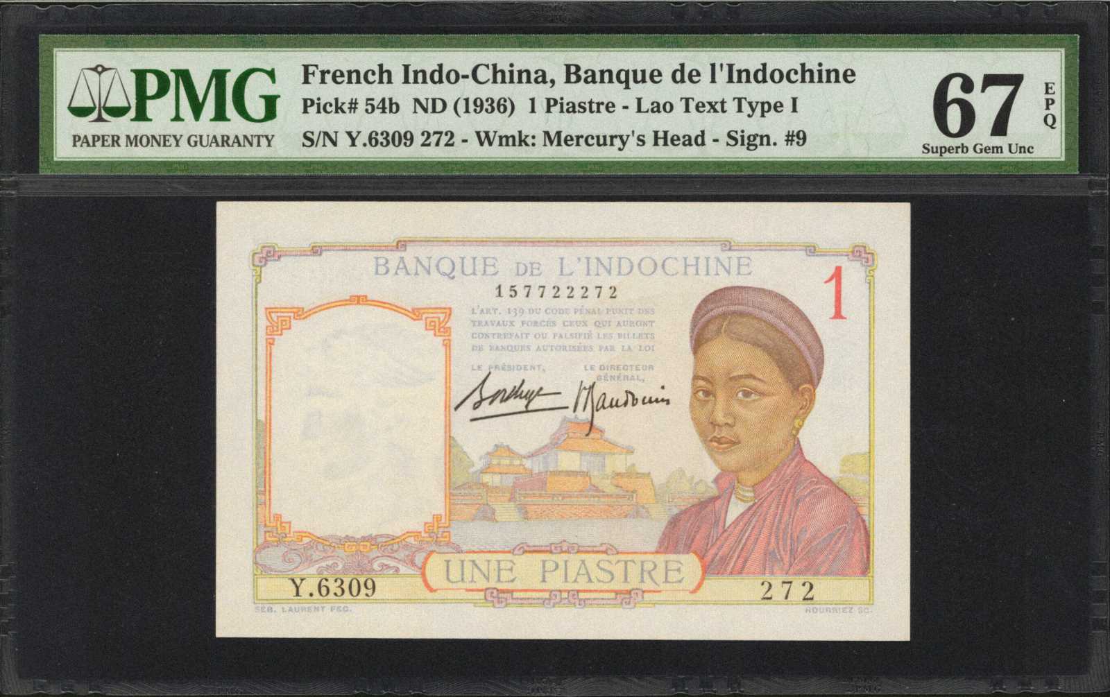 image for: French Indo-China  1 piastre(B141d)
