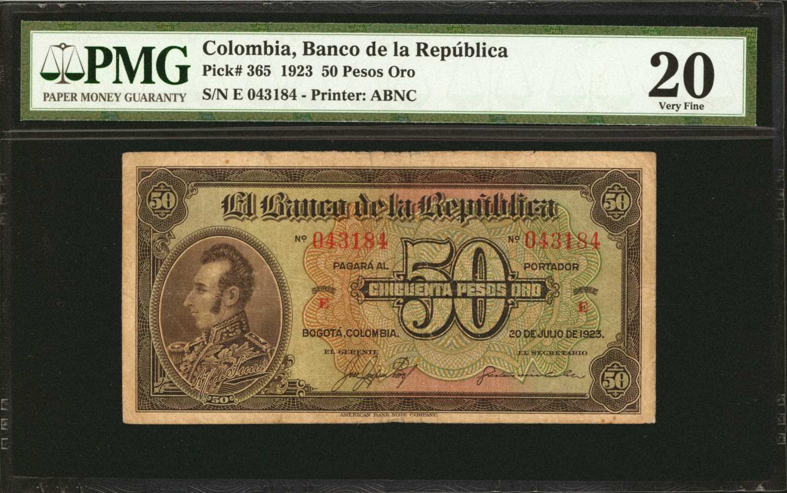 image for: Colombia  50 pesos oro(B909ap1)