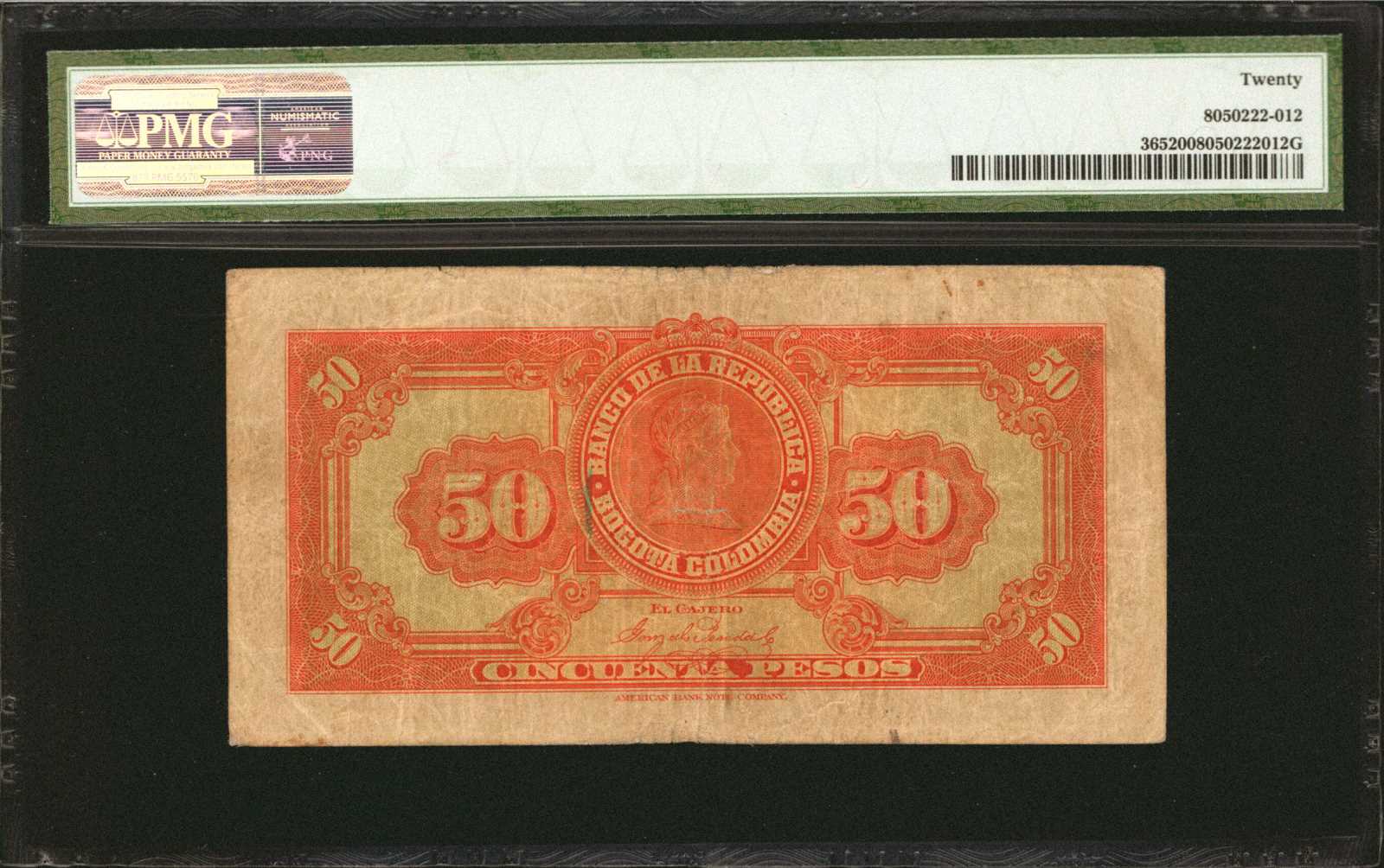 image for: Colombia  50 pesos oro(B909ap1)