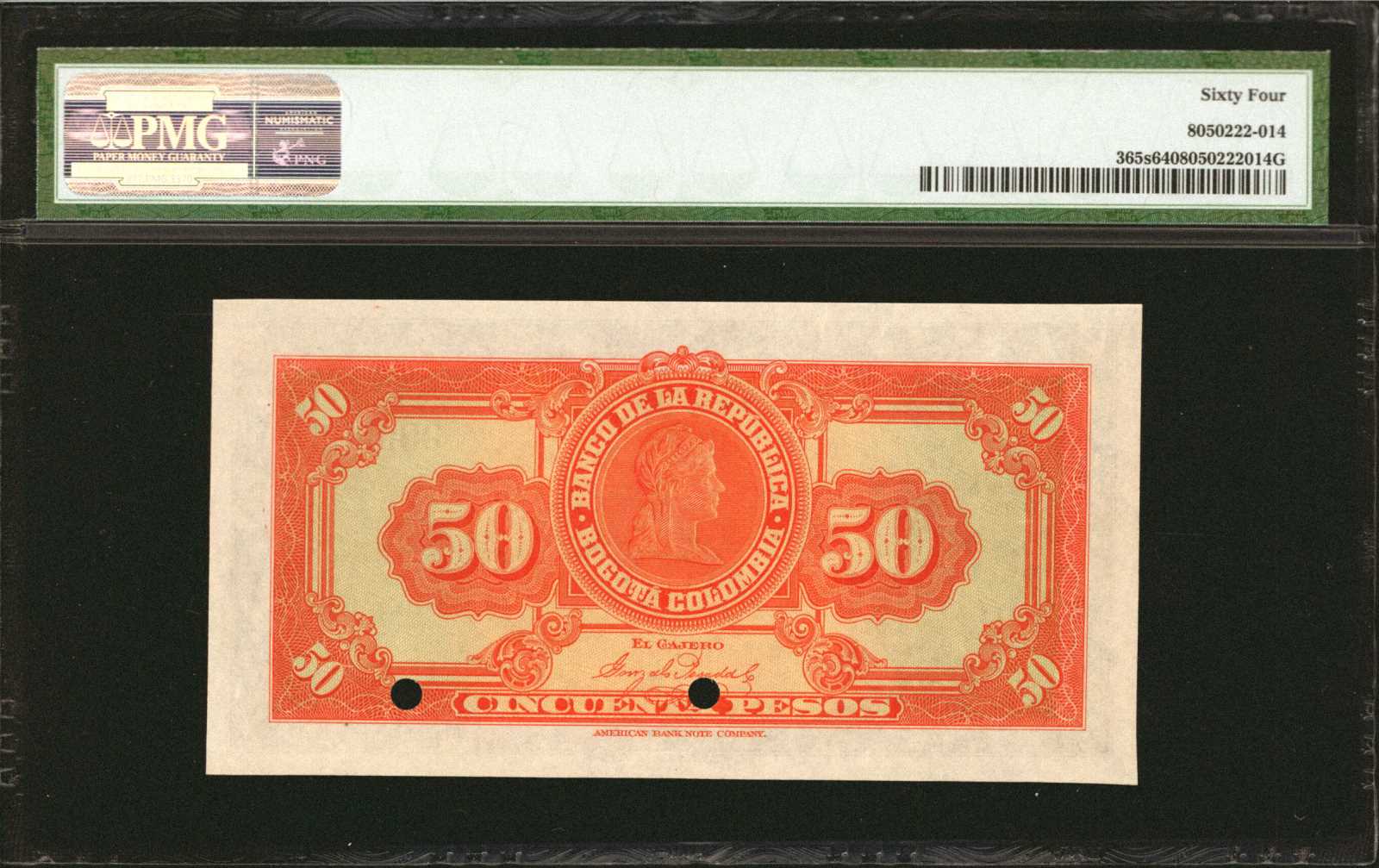 image for: Colombia  50 pesos oro(B909as)