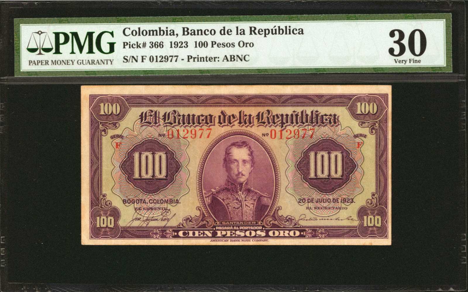 image for: Colombia  100 pesos oro(B910ap)