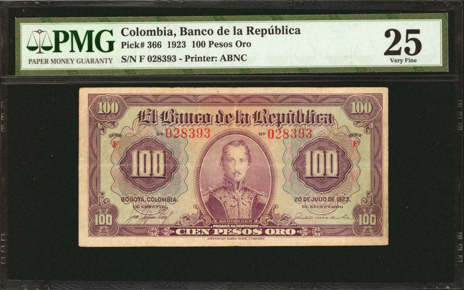 image for: Colombia  100 pesos oro(B910a)