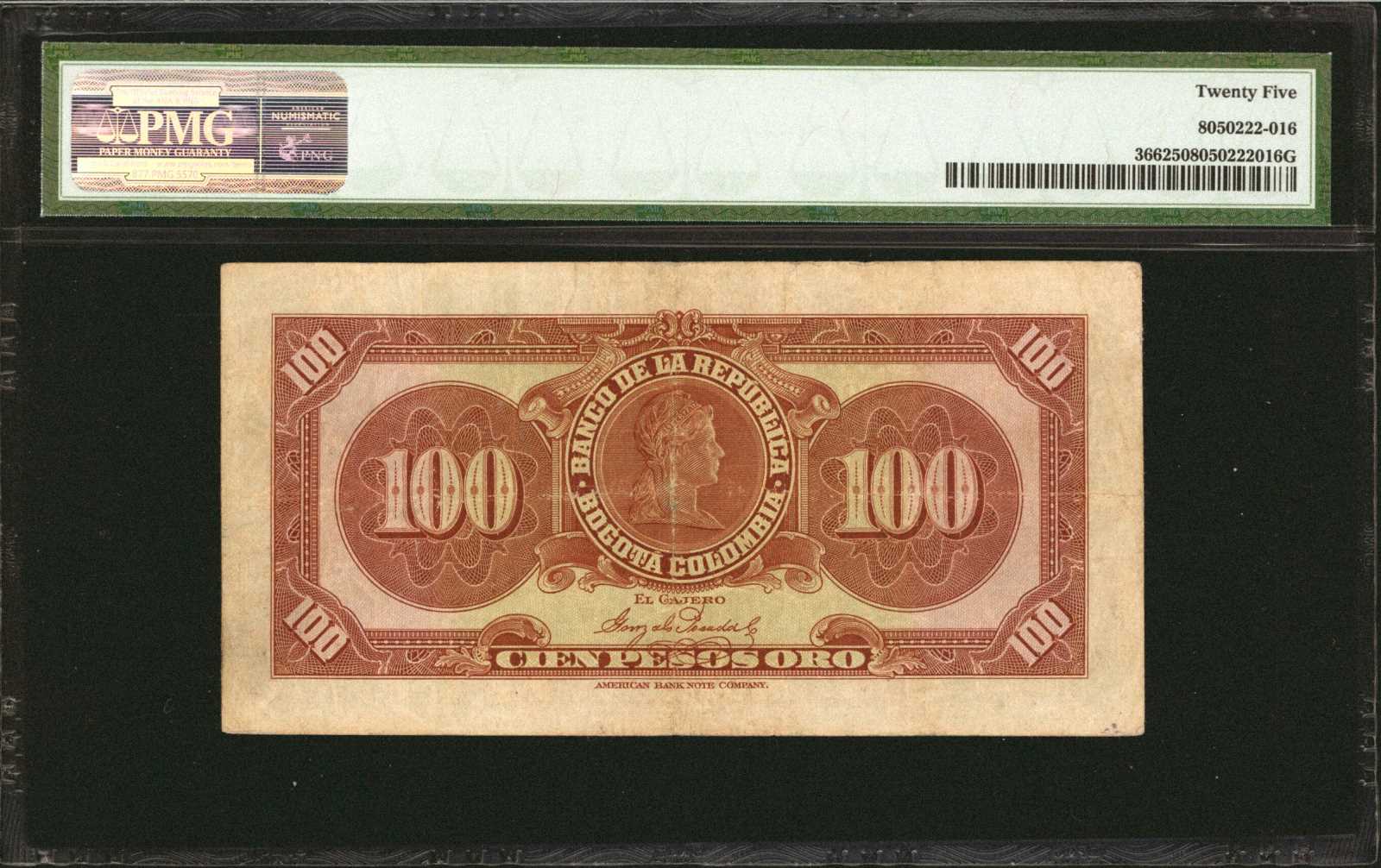 image for: Colombia  100 pesos oro(B910as)