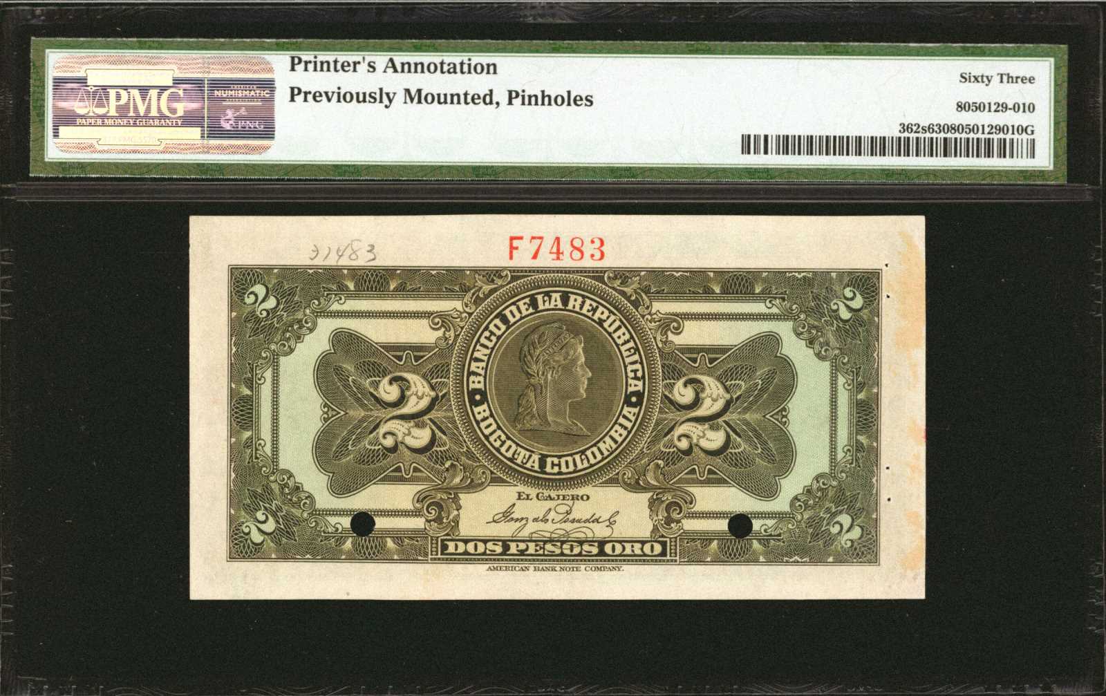 image for: Colombia  50 pesos oro(B909as)