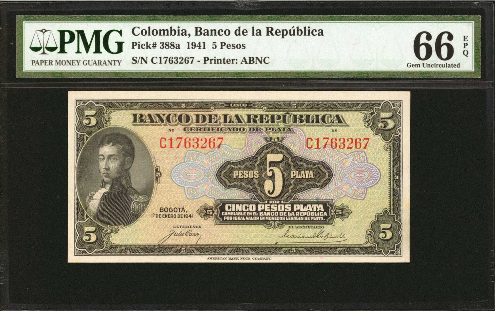 image for: Colombia  5 pesos plata(B936ap1)