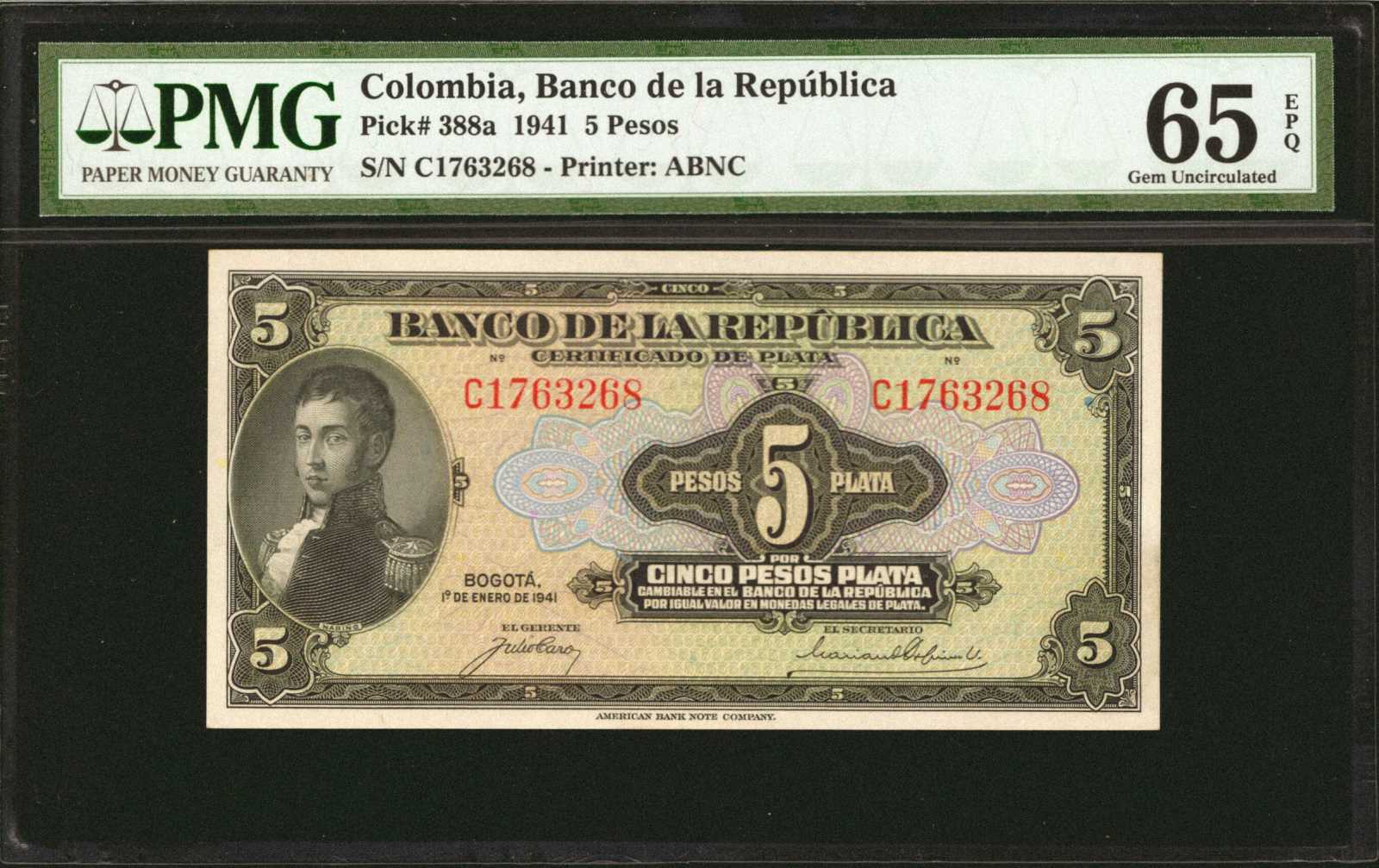 image for: Colombia  5 pesos plata(B936ap1)