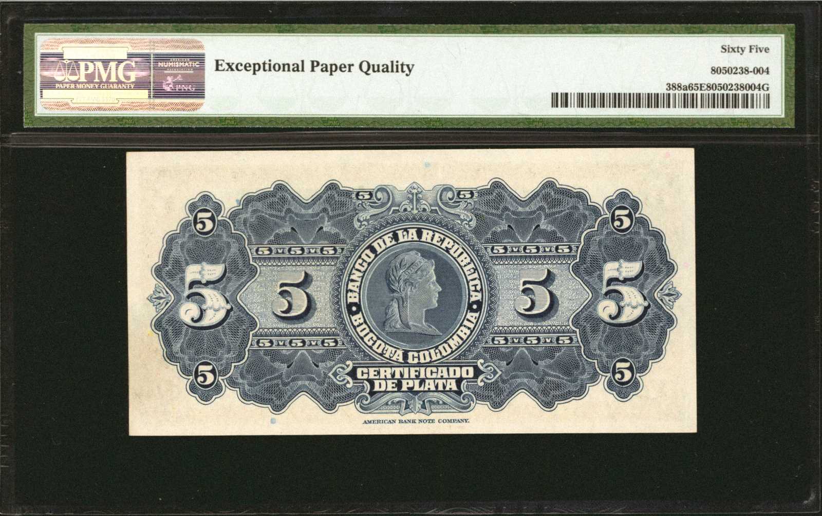 image for: Colombia  5 pesos plata(B936ap1)