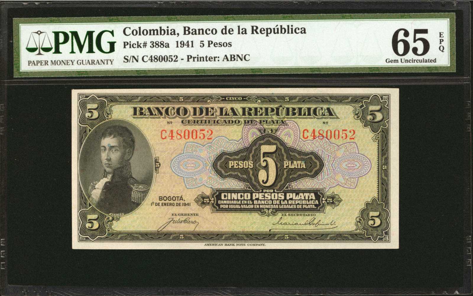 image for: Colombia  5 pesos plata(B936a)