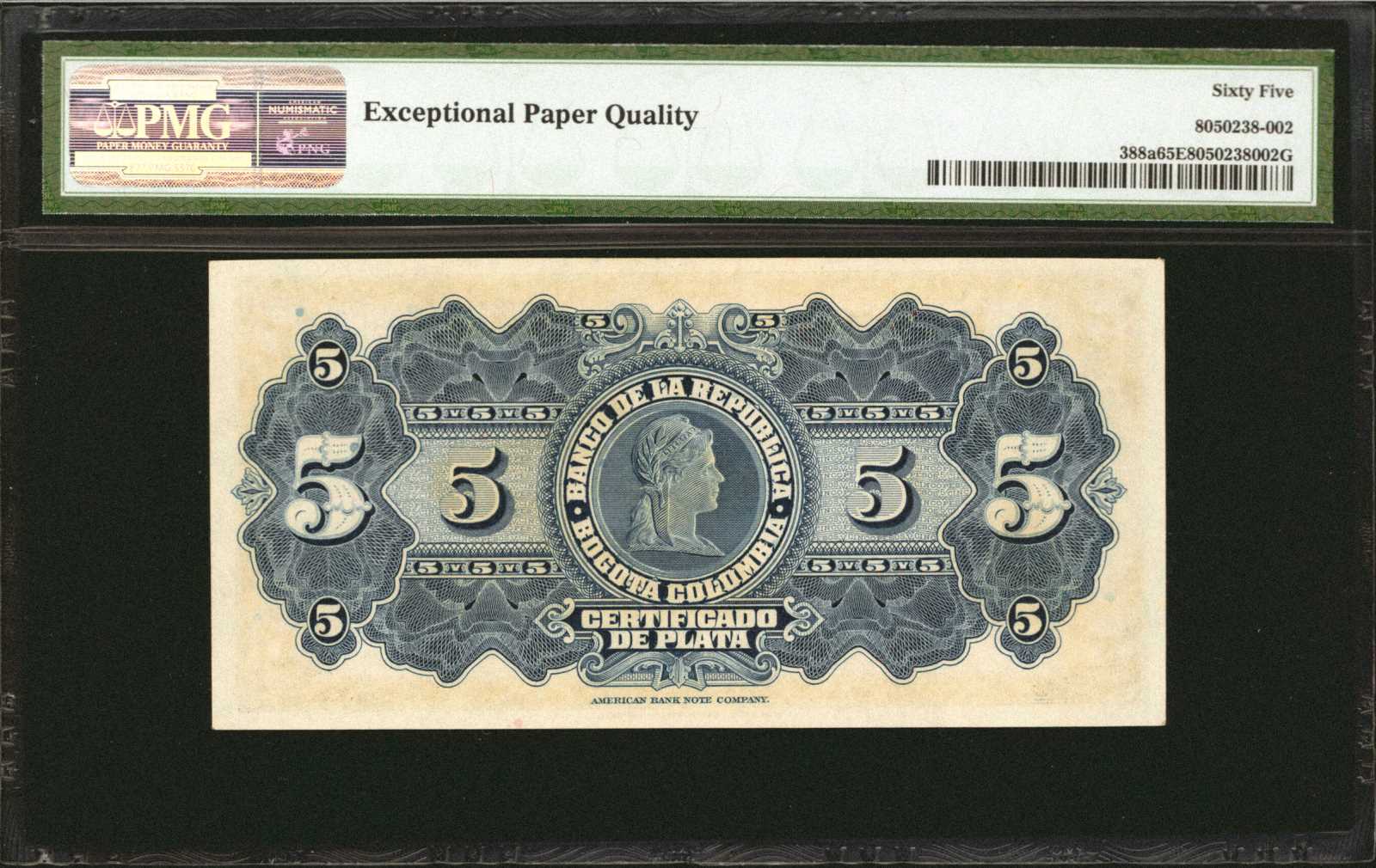 image for: Colombia  5 pesos plata(B936ap1)