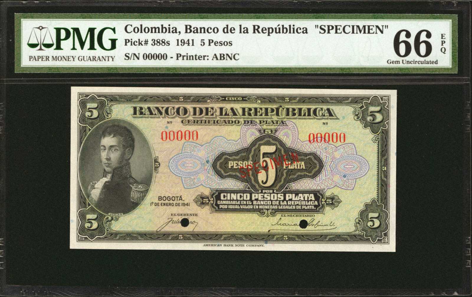 image for: Colombia  5 pesos plata(B936ap2)