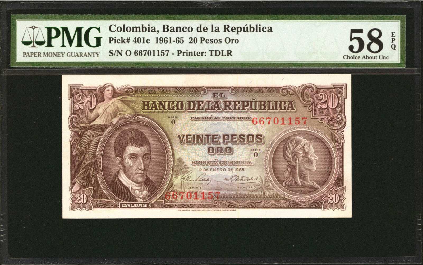 image for: Colombia  20 pesos oro(B942ds2)