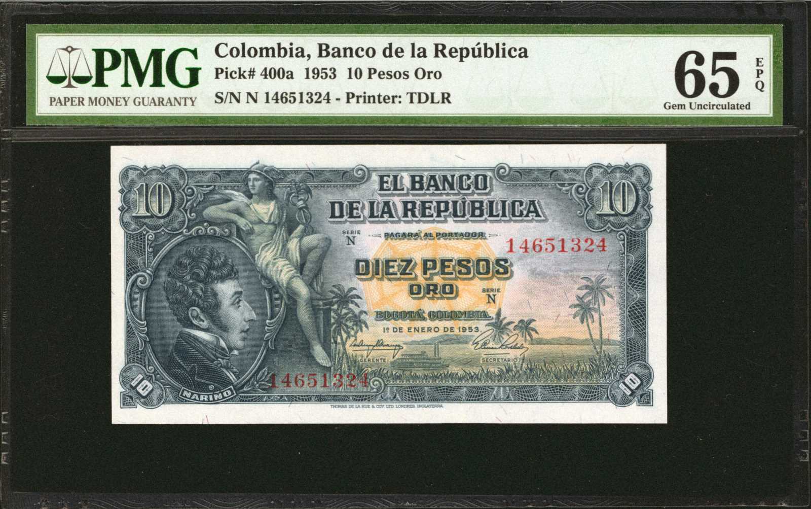 image for: Colombia  5 pesos oro(B939as4)