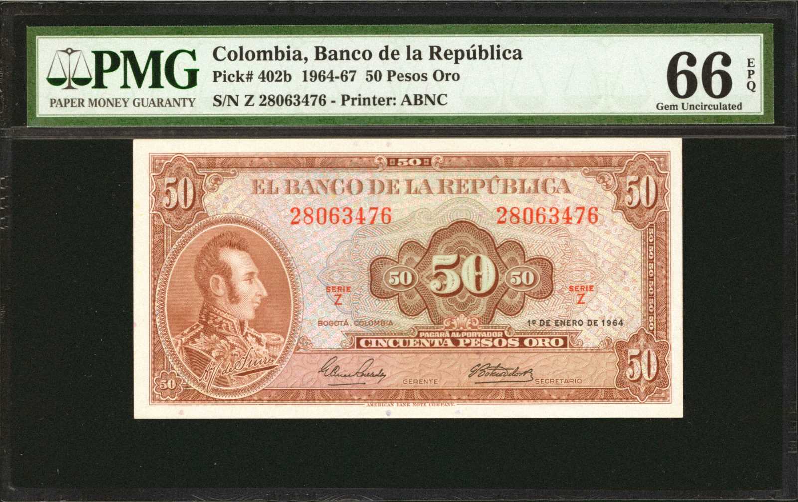 image for: Colombia  50 pesos oro(B943cs)
