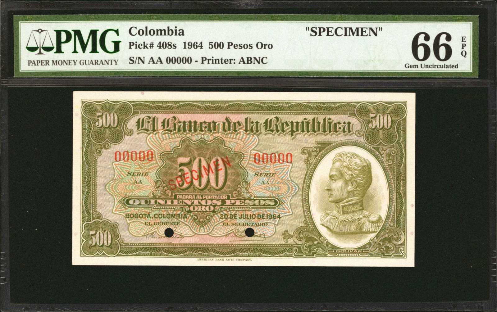 image for: Colombia  500 pesos oro(B930as2)