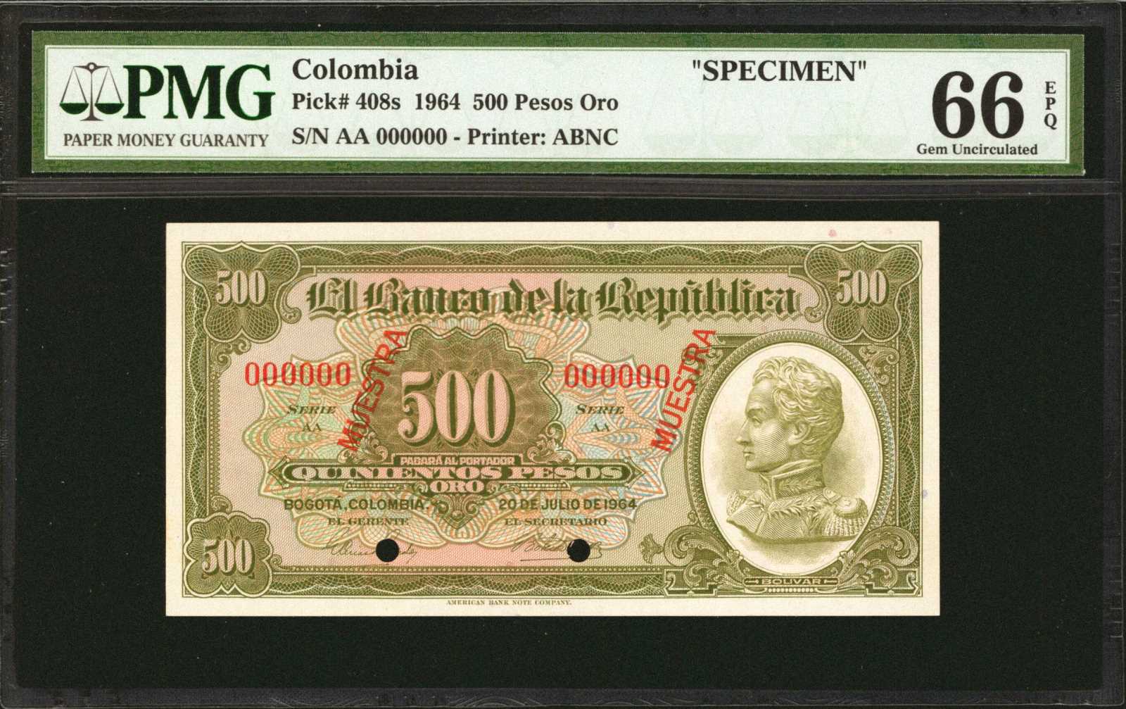 image for: Colombia  500 pesos oro(B930as2)