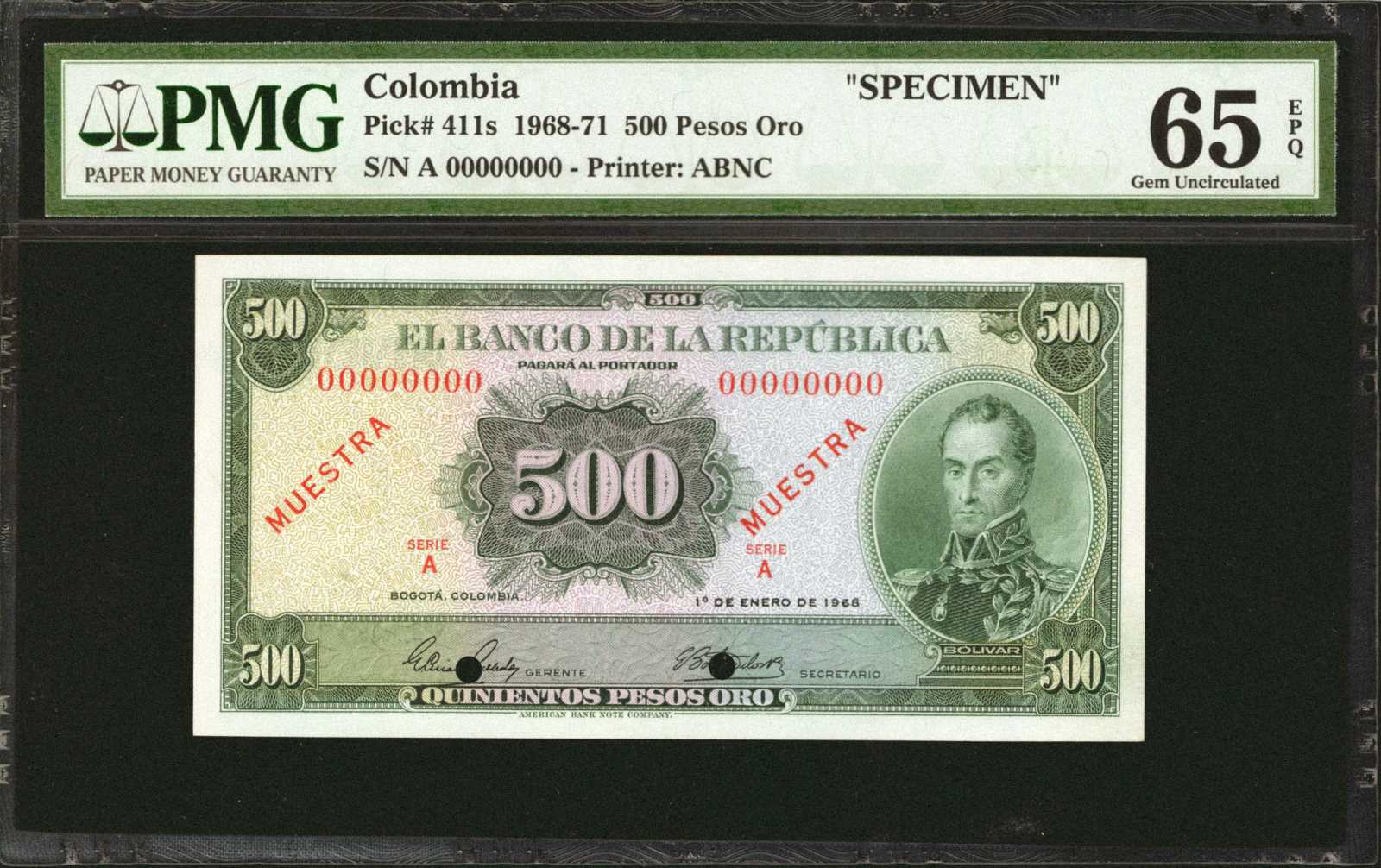 image for: Colombia  500 pesos oro(B945as)