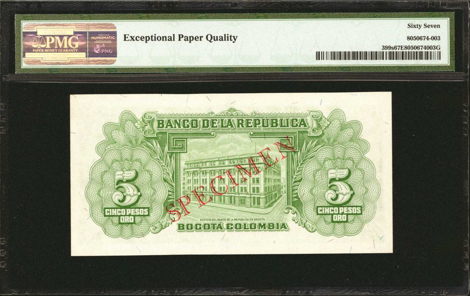 image for: Colombia  5 pesos oro(B939as2)