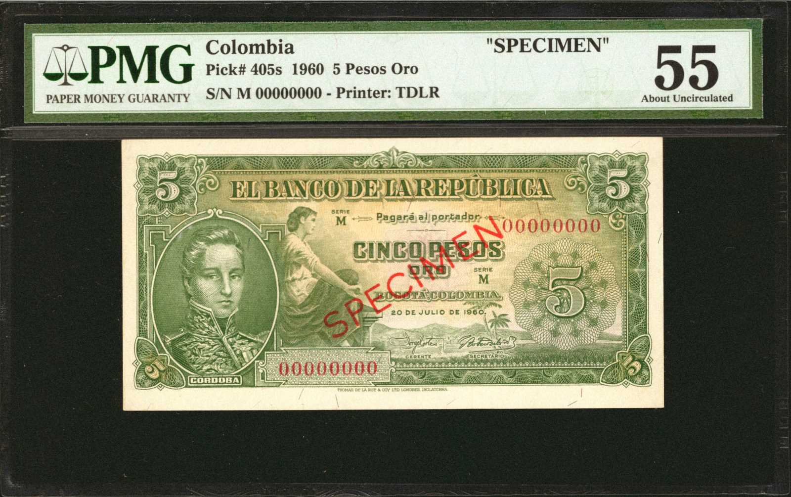 image for: Colombia  5 pesos oro(B940as2)