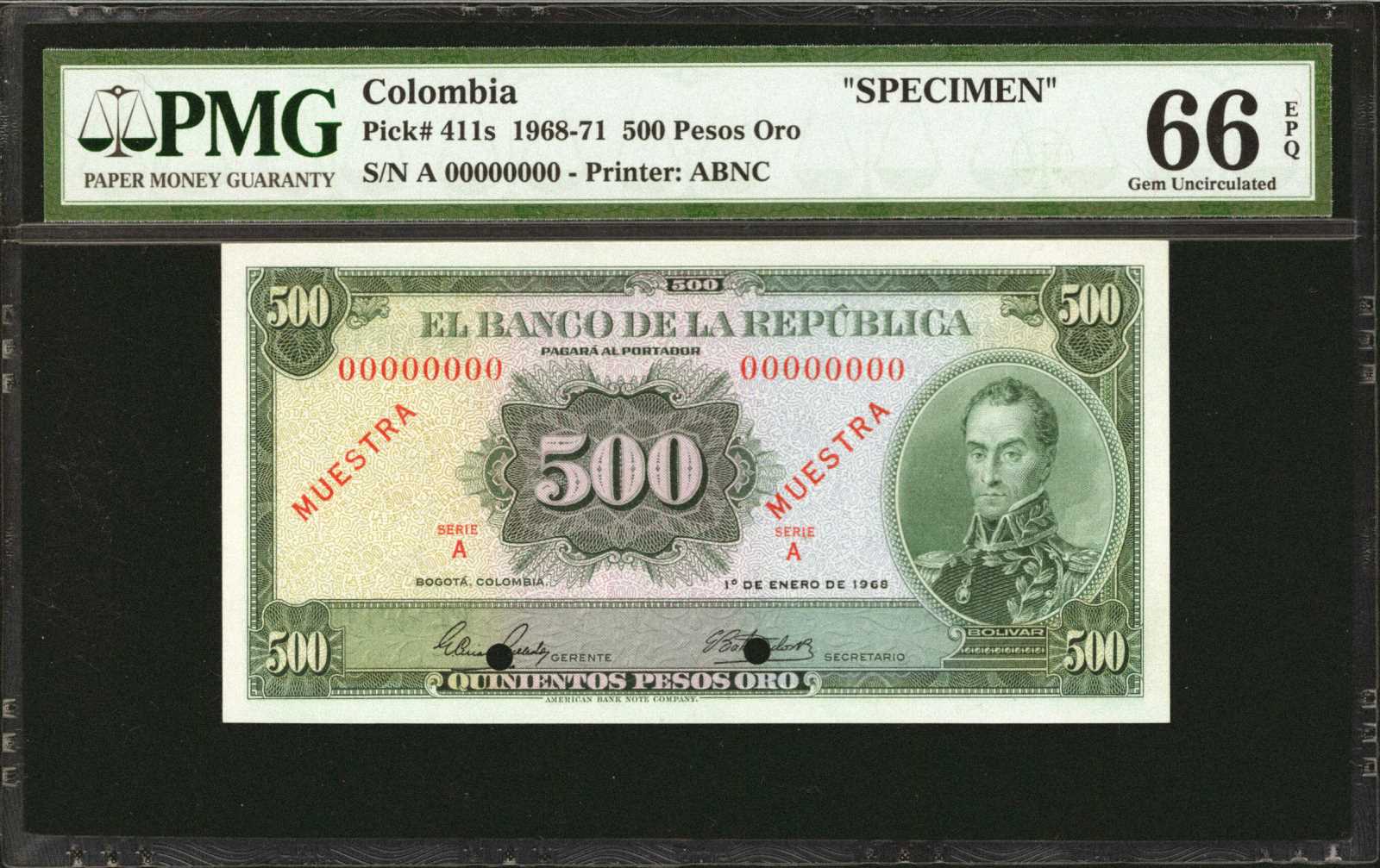 image for: Colombia  500 pesos oro(B945bs)
