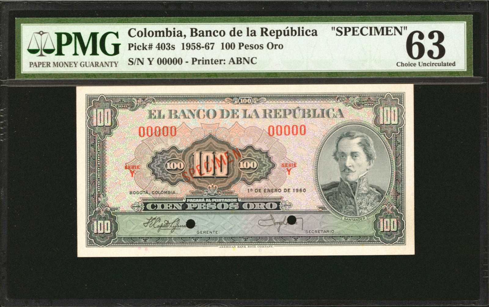 image for: Colombia  5 pesos oro(B940as1)