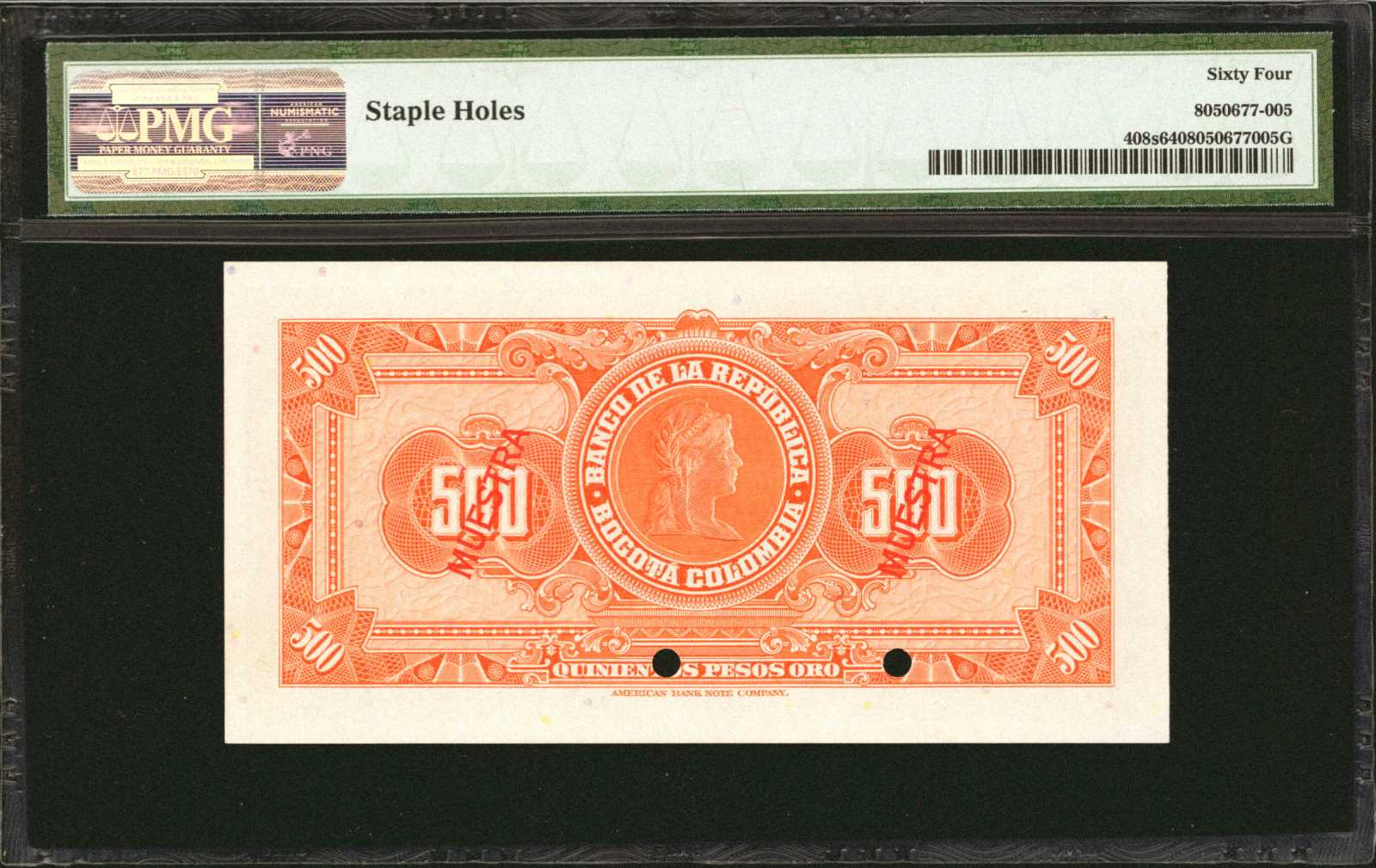 image for: Colombia  500 pesos oro(B930ap)