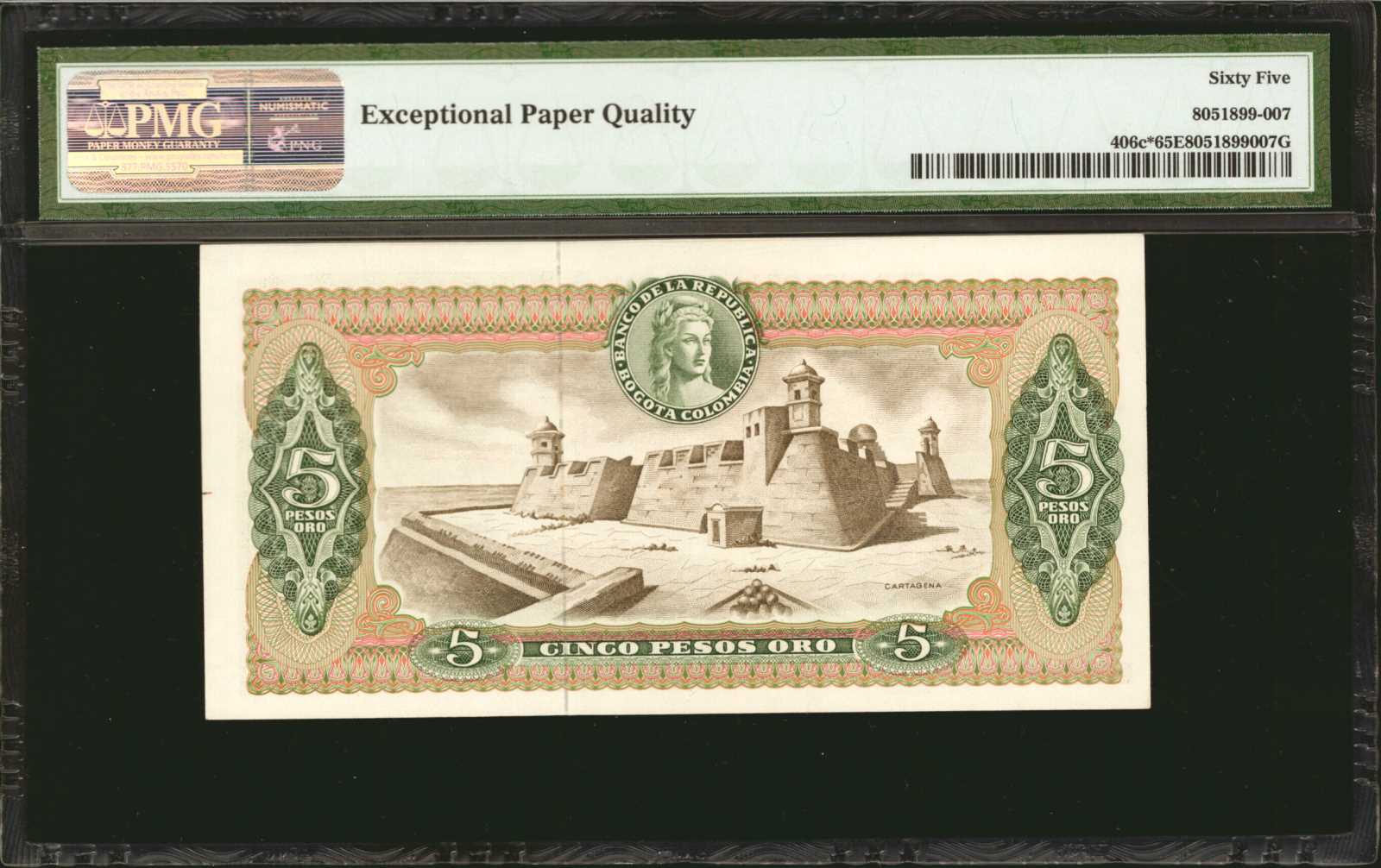 image for: Colombia  5 pesos oro(B949m)