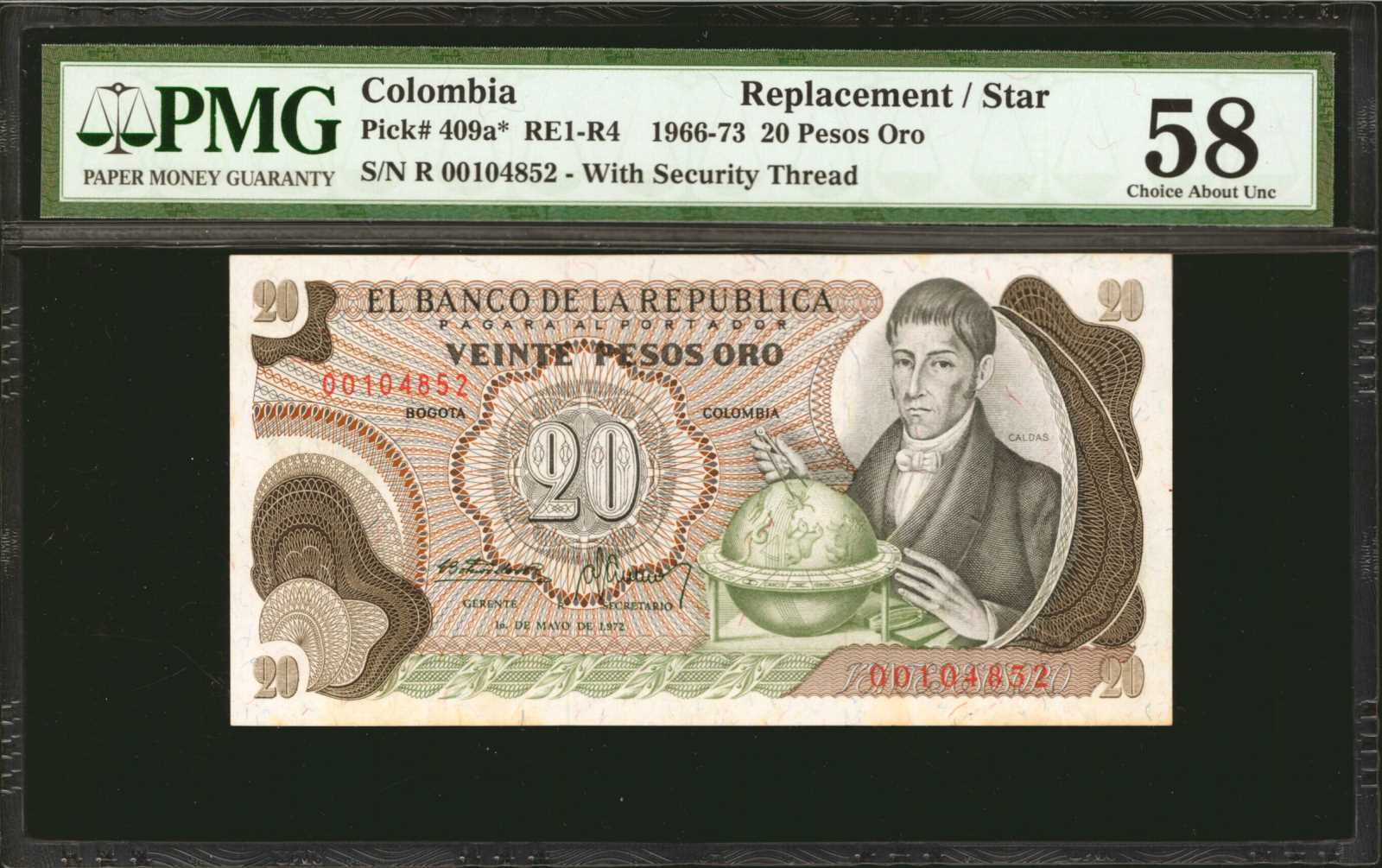 image for: Colombia  20 pesos oro(B951c)