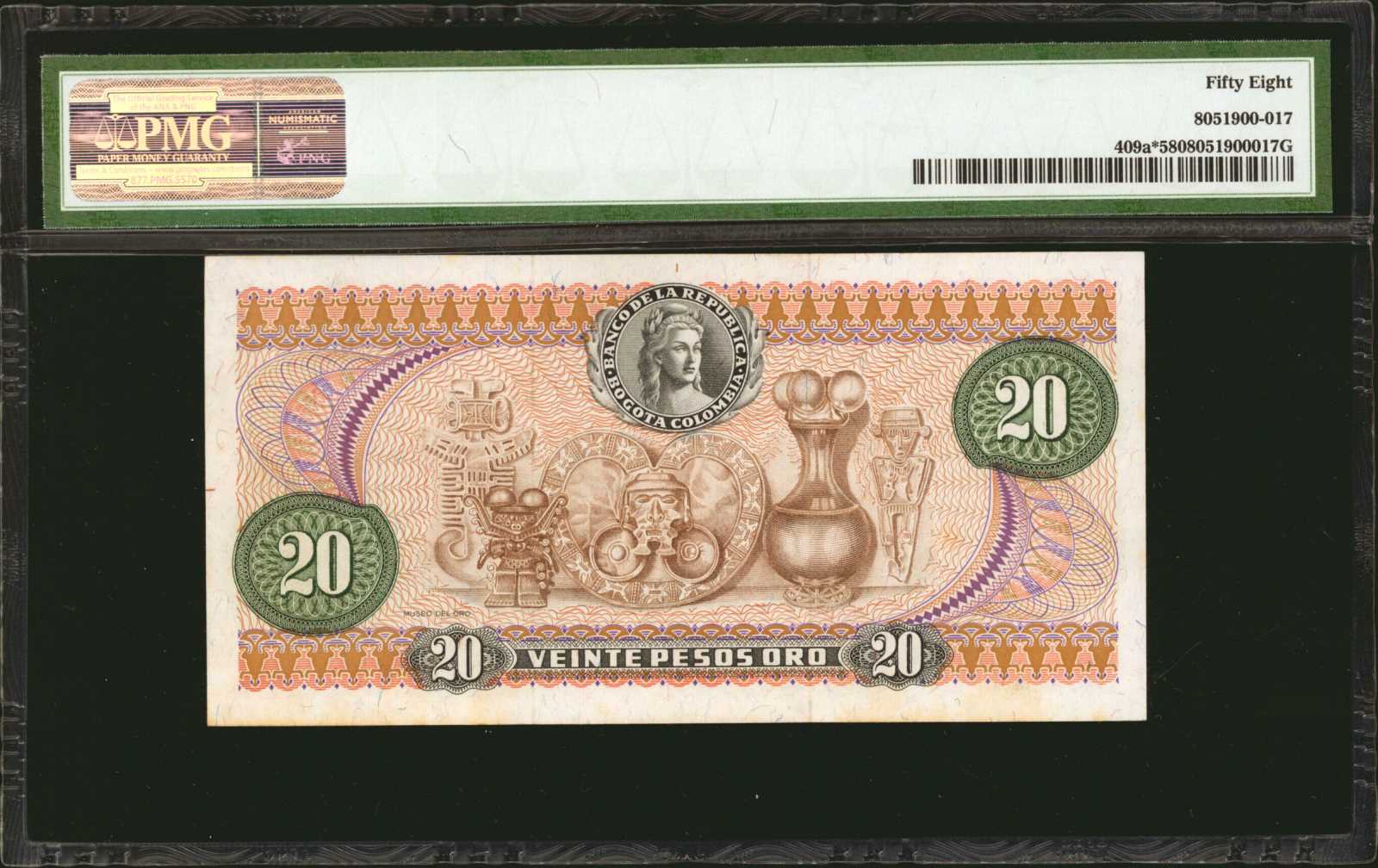 image for: Colombia  20 pesos oro(B951e)