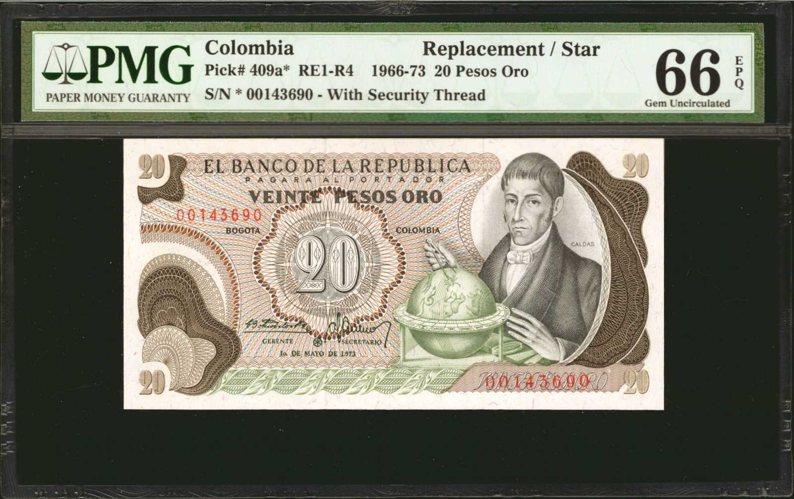 image for: Colombia  20 pesos oro(B951as)