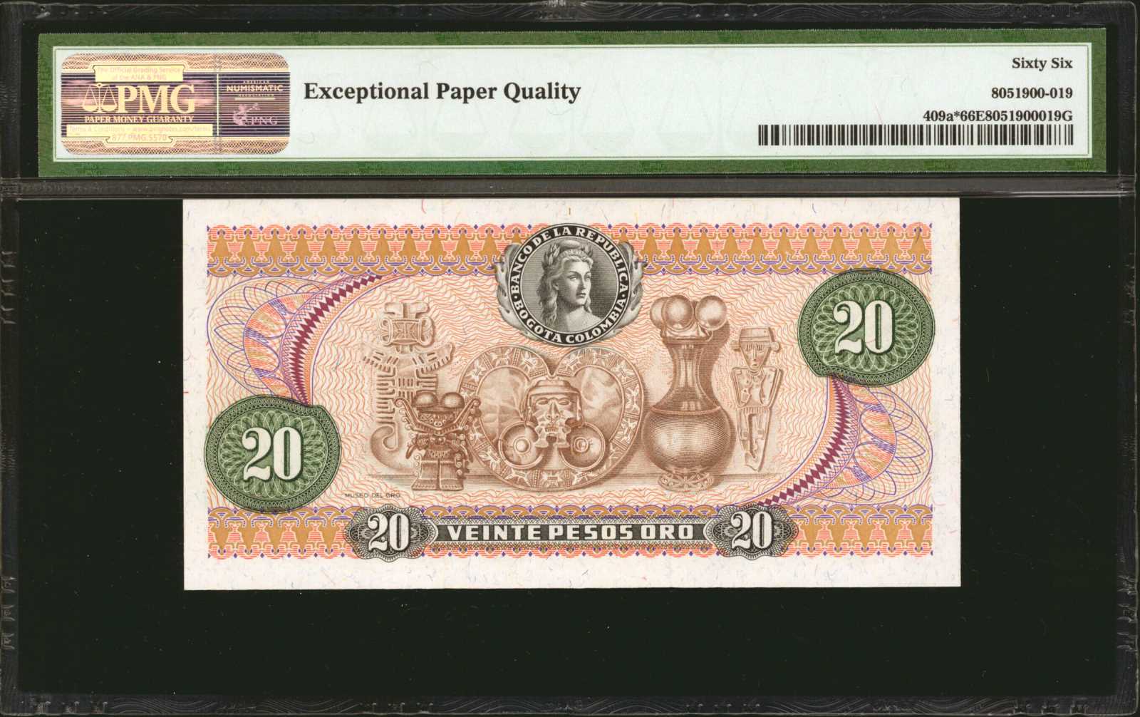 image for: Colombia  20 pesos oro(B951l)