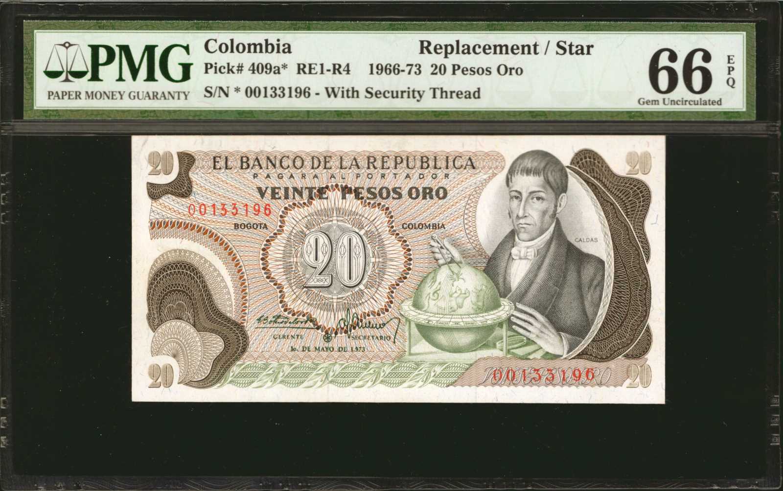 image for: Colombia  20 pesos oro(B951as)