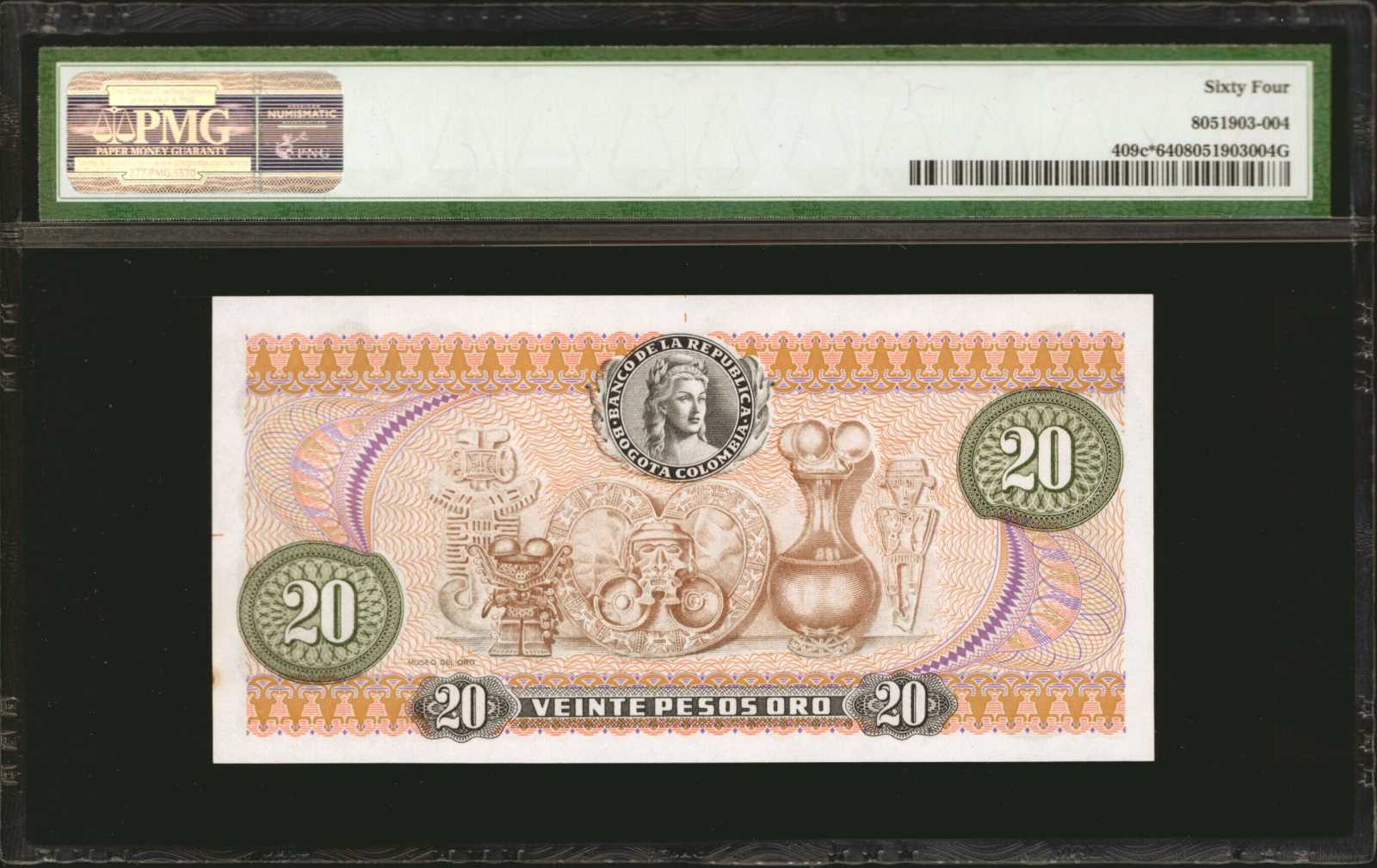 image for: Colombia  20 pesos oro(B951g)