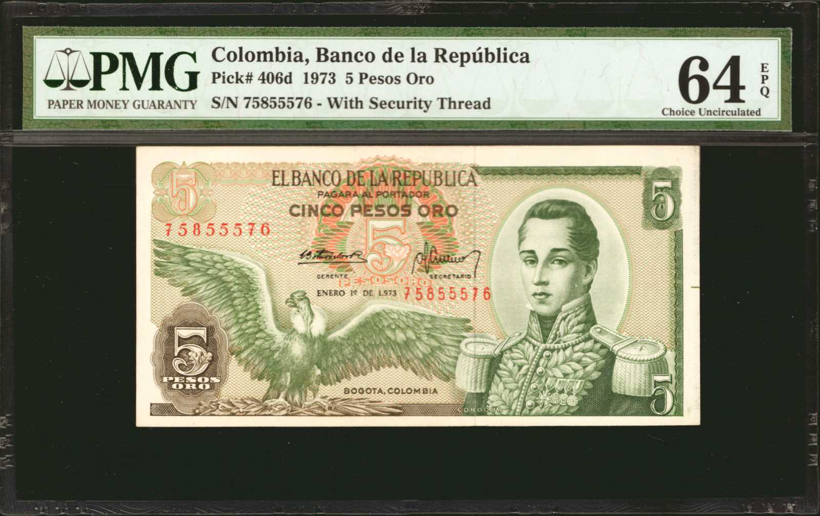 image for: Colombia  5 pesos oro(B949g)