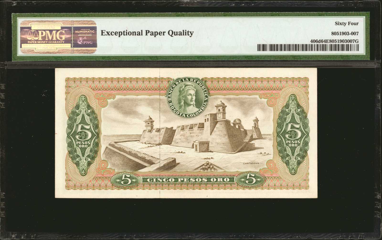 image for: Colombia  5 pesos oro(B949a)